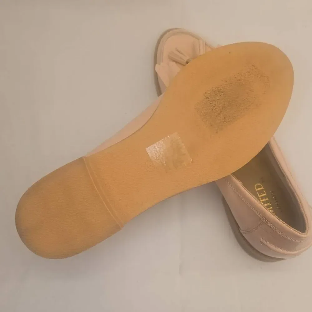 Fringe Trim Mens Tassle Loafers With Insolia Flex, Pink/Nude Color Patent, EUC,